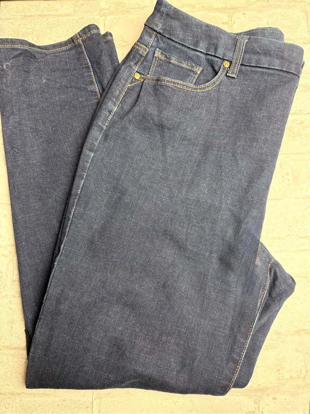 Chicos So Slimming Girlfriend Slim Leg Ankle Jeans Dark Wash Blue Size 1.5 10😍